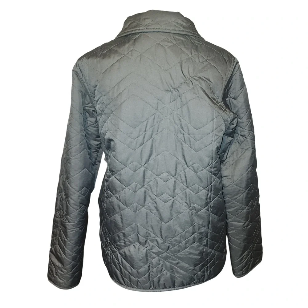 Patagonia Quilted Barn Coat Full Snap Gray Size S Lightweight Insulated